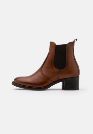 Brown Anna Field Leather Ankle Boots | NKO320965